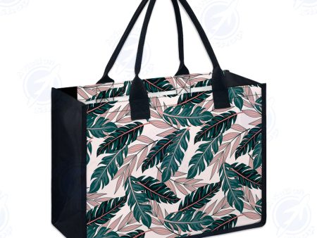 Seamless Palm Leafs Designed Special Canvas Bags Hot on Sale