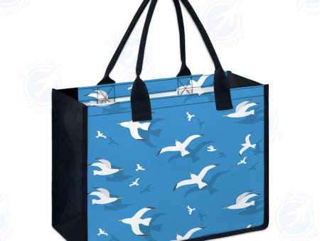 Seamless Seagulls Designed Special Canvas Bags Online now