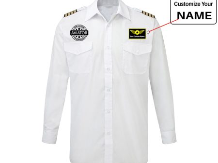 %100 Original Aviator Designed Long Sleeve Pilot Shirts For Discount