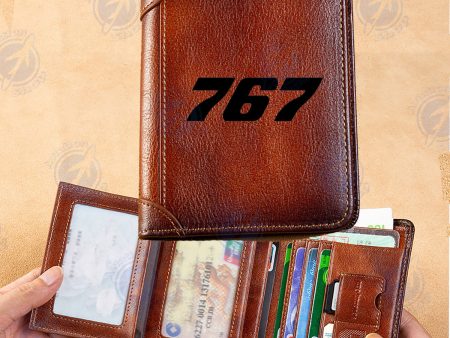 767 Flat Text Designed Leather Wallets For Sale