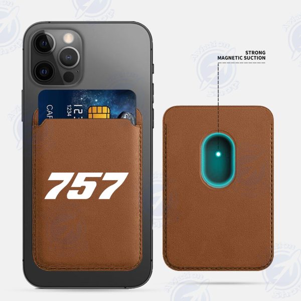 757 Flat Text iPhone Cases Magnetic Card Wallet Fashion