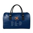 Aviation Alphabet 2 Designed Leather Travel Bag For Cheap