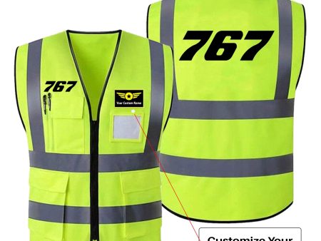 767 Flat Text Designed Reflective Vests Sale