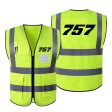 757 Flat Text Designed Reflective Vests on Sale