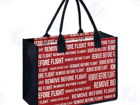 Remove Before Flight 3-Red Designed Special Canvas Bags Hot on Sale