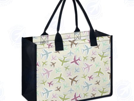 Seamless 3D Airplanes Designed Special Canvas Bags Online now