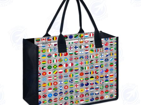 220 World s Flags Designed Special Canvas Bags Sale