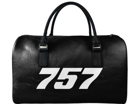 757 Flat Text Designed Leather Travel Bag For Sale