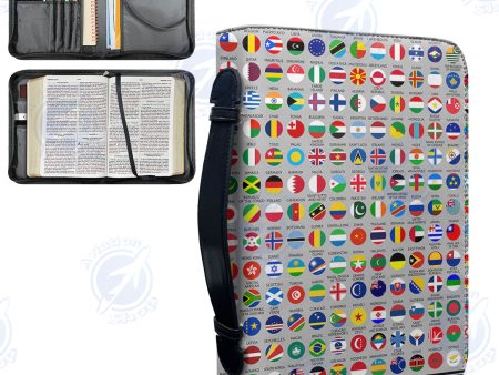 220 World s Flags Designed PU Accessories Bags Discount