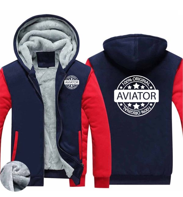 %100 Original Aviator Designed Zipped Sweatshirts Sale