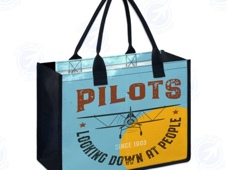 Pilots Looking Down at People Since 1903 Designed Special Canvas Bags Supply